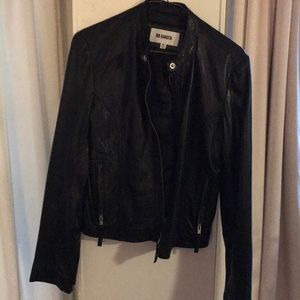 Black leather jacket